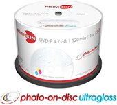 Primeon DVD-R 4.7 GB Inkjet Glossy Printable 50 stuks