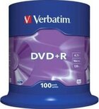Verbatim DVD+R 4.7 GB Matt Silver 100 stuks 