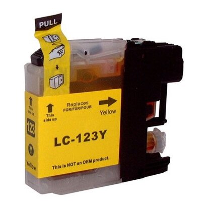 Huismerk inkt cartridges LC-123 Yellow