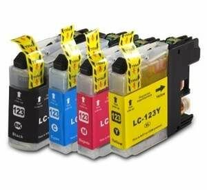 Brother MFC-J285DW compatible inktcartridges LC-123 Set 4 Stuks