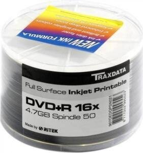 Ritek/Traxdata DVD+R 4.7 GB Inkjet Printable 50 stuks