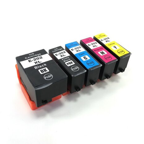 Huismerk Epson inkt cartridges T202 XL Set 5 Stuks
