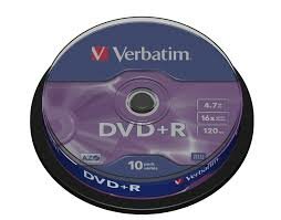 Verbatim DVD+R 4.7 GB Matt Silver 10 stuks 