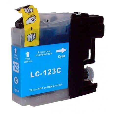 Huismerk Brother MFC-J245 inkt cartridges LC-123 Cyan