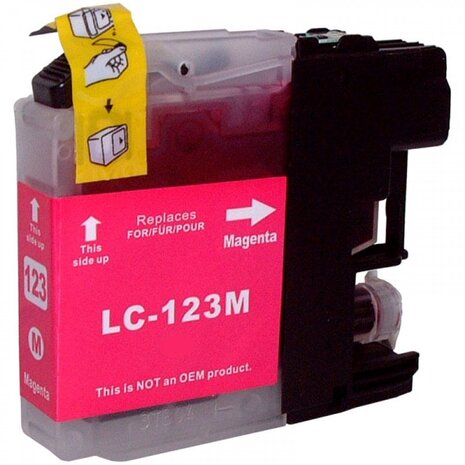 Huismerk Brother MFC-J245 inkt cartridges LC-123 Magenta