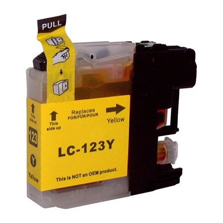 Huismerk Brother DCP-J132W inkt cartridges LC-123 Yellow