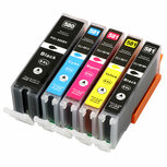 Canon pixma TS6150 inktcartridges CLI-581 XL / PGI-580 XL set 5 stuks huismerk Canon pixma TS6150 inktcartridges CLI-581 XL / PGI-580 XL set 5 stuks huismerk